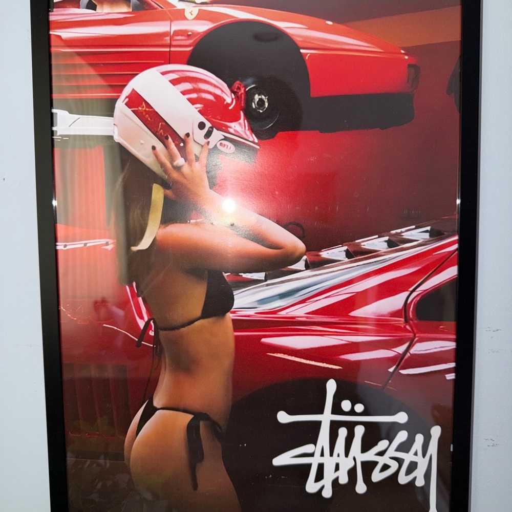 Stussy Red and Black Wall Art